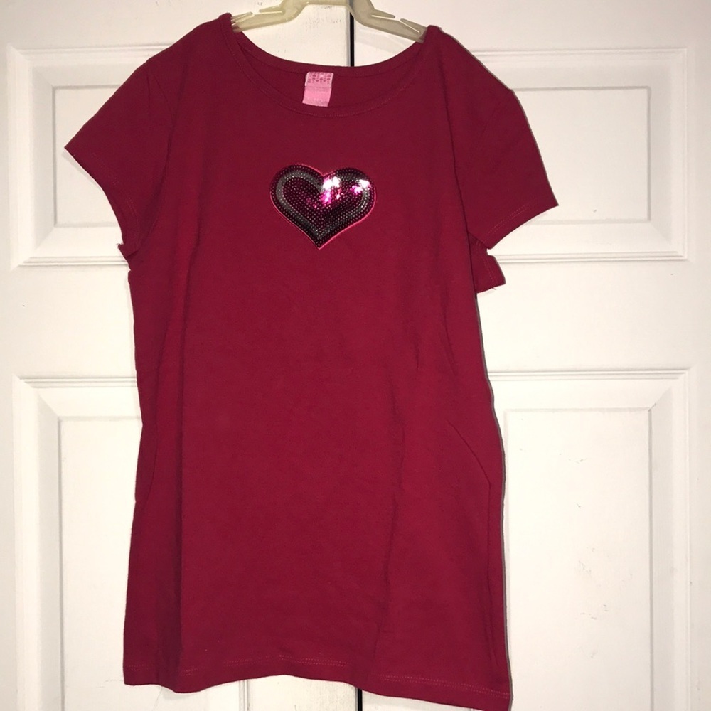 Girl’s Sequined Heart Top